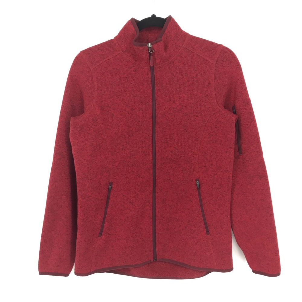 LL Bean Size XS Red Full Zip Sweater Jacket